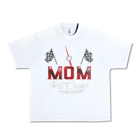 White race car mom pit crew racing family birthday party t shirt Urban Heavy Tee - linhVisuals