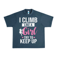 Midnight Navy climbing climb mountain climbing like a girl 345 climb climbing lover Urban Heavy Tee - linhVisuals
