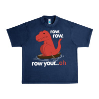 Navy dinosaur dino trex row t rex saurus Urban Heavy Tee - linhVisuals