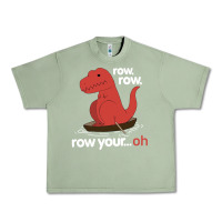Oil Green dinosaur dino trex row t rex saurus Urban Heavy Tee - linhVisuals