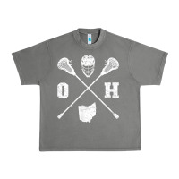 Tornado ohio lacrosse sticks & helmet state outline lax player t shirt Urban Heavy Tee - linhVisuals