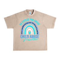 French Oak no excuse child abuse prevention awareness leopard rainbow t shirt Urban Heavy Tee - linhVisuals