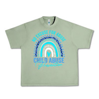 Oil Green no excuse child abuse prevention awareness leopard rainbow t shirt Urban Heavy Tee - linhVisuals