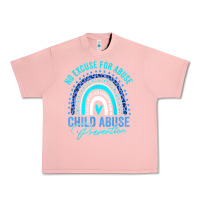 Salmon no excuse child abuse prevention awareness leopard rainbow t shirt Urban Heavy Tee - linhVisuals
