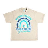 Sandshell no excuse child abuse prevention awareness leopard rainbow t shirt Urban Heavy Tee - linhVisuals