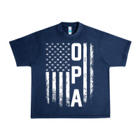 Navy opa gift america flag gift for men father's day pullover hoodie Urban Heavy Tee - linhVisuals