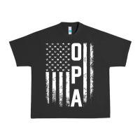 Pigment Black opa gift america flag gift for men father's day pullover hoodie Urban Heavy Tee - linhVisuals