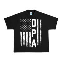 Black opa gift america flag gift for men father's day pullover hoodie Urban Heavy Tee - linhVisuals