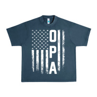 Midnight Navy opa gift america flag gift for men father's day pullover hoodie Urban Heavy Tee - linhVisuals