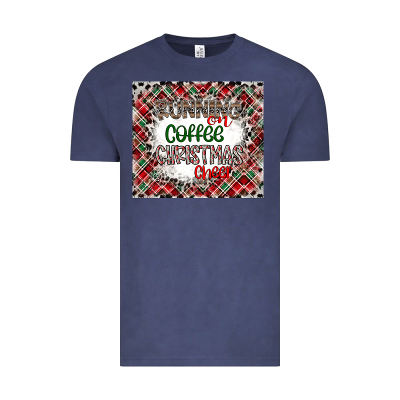 Running On Coffee And Christmas Vintage Tee by CowhideDigitalArt | Teevron