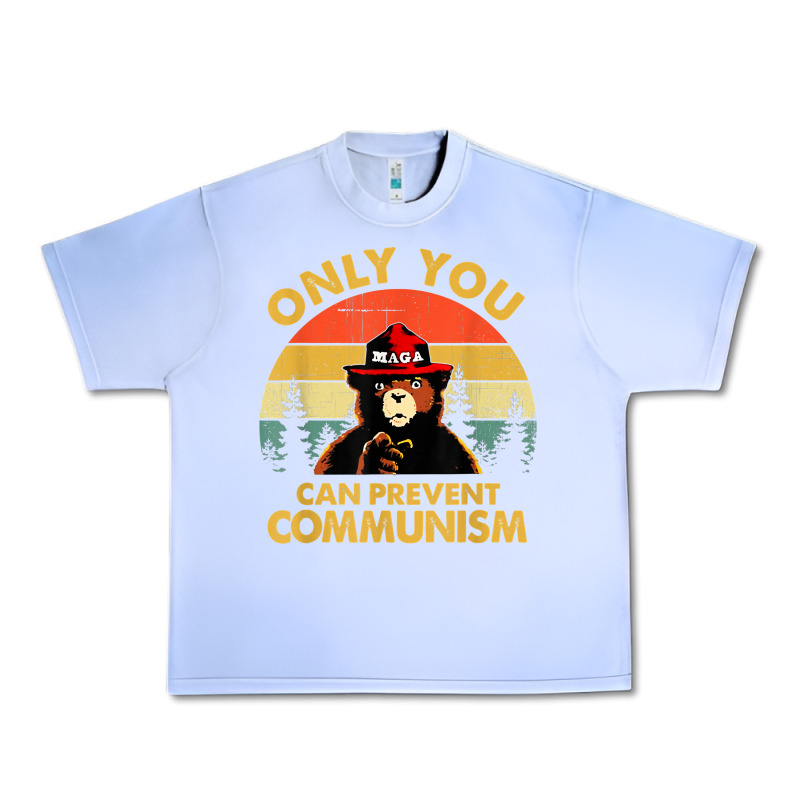 Vintage Only You Can Prevent Communism Funny Bear Camping T Shirt Urban Heavy Tee by linhVisuals | Teevron