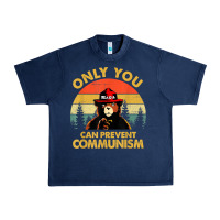 Navy vintage only you can prevent communism funny bear camping t shirt Urban Heavy Tee - linhVisuals