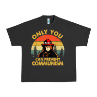 Pigment Black vintage only you can prevent communism funny bear camping t shirt Urban Heavy Tee - linhVisuals