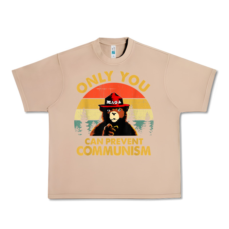 Vintage Only You Can Prevent Communism Funny Bear Camping T Shirt Urban Heavy Tee by linhVisuals | Teevron