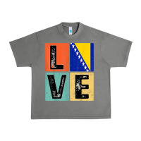 Tornado vintage retro i love bosnia flag for bosnian pride gift t shirt Urban Heavy Tee - linhVisuals