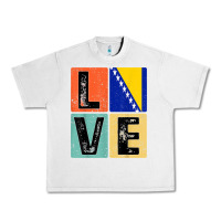 Lunar Rock vintage retro i love bosnia flag for bosnian pride gift t shirt Urban Heavy Tee - linhVisuals