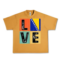 Peanut Butter vintage retro i love bosnia flag for bosnian pride gift t shirt Urban Heavy Tee - linhVisuals