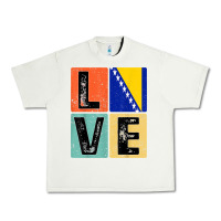 Pistachio vintage retro i love bosnia flag for bosnian pride gift t shirt Urban Heavy Tee - linhVisuals