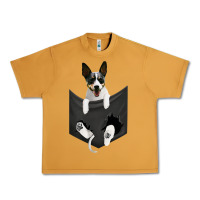 Peanut Butter rat terrier dog in pocket, rattie puppy, ratting terrier t shirt Urban Heavy Tee - linhVisuals
