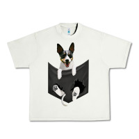 Pistachio rat terrier dog in pocket, rattie puppy, ratting terrier t shirt Urban Heavy Tee - linhVisuals