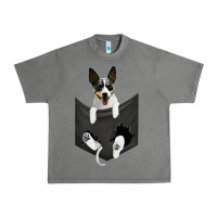 Tornado rat terrier dog in pocket, rattie puppy, ratting terrier t shirt Urban Heavy Tee - linhVisuals