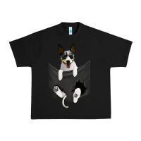 Black rat terrier dog in pocket, rattie puppy, ratting terrier t shirt Urban Heavy Tee - linhVisuals