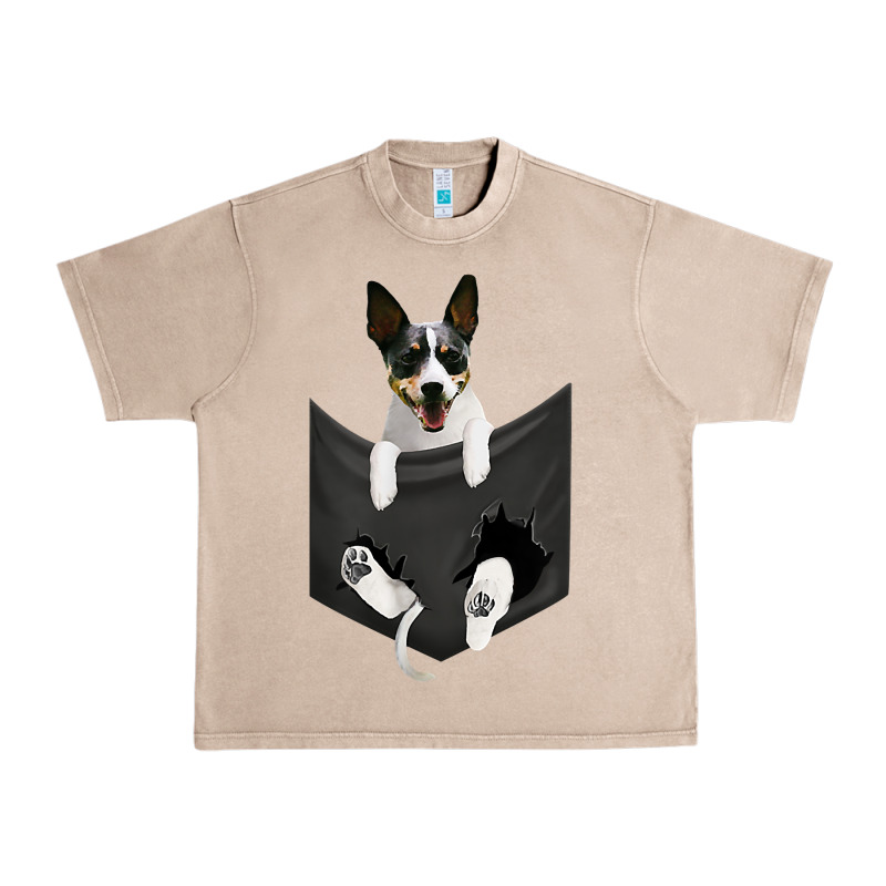 Rat Terrier Dog In Pocket, Rattie Puppy, Ratting Terrier T Shirt Urban Heavy Tee by linhVisuals | Teevron