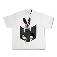 Lunar Rock rat terrier dog in pocket, rattie puppy, ratting terrier t shirt Urban Heavy Tee - linhVisuals