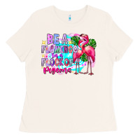 Bone bea flamingo in a flock of pigeons Ladies Tee - CowhideDigitalArt