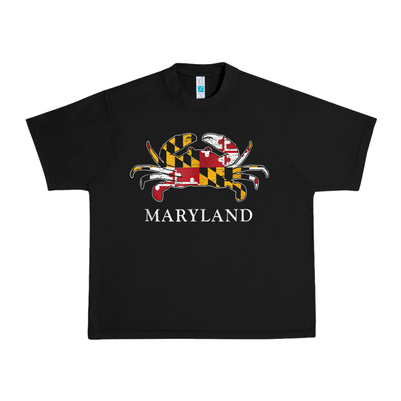 Retro Maryland Crab State Flag Vintage Travel Tank Top Urban Heavy Tee by linhVisuals | Teevron