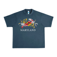 Midnight Navy retro maryland crab state flag vintage travel tank top Urban Heavy Tee - linhVisuals
