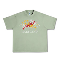 Oil Green retro maryland crab state flag vintage travel tank top Urban Heavy Tee - linhVisuals