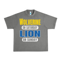 Tornado wolverine on saturday lion on sunday fans detroit vintage pullover hoo Urban Heavy Tee - linhVisuals