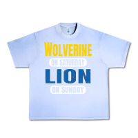 Grape Ice wolverine on saturday lion on sunday fans detroit vintage pullover hoo Urban Heavy Tee - linhVisuals