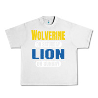 Lunar Rock wolverine on saturday lion on sunday fans detroit vintage pullover hoo Urban Heavy Tee - linhVisuals