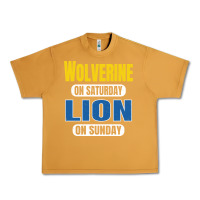 Peanut Butter wolverine on saturday lion on sunday fans detroit vintage pullover hoo Urban Heavy Tee - linhVisuals