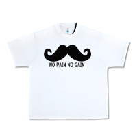 White MUSTACHE Urban Heavy Tee - linhVisuals