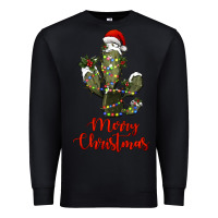 Black merry christmas cactus Premium Sweatshirt - RanaPortraitStore