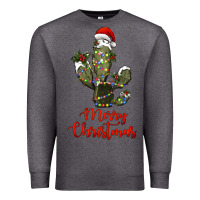 Charcoal Heather merry christmas cactus Premium Sweatshirt - RanaPortraitStore
