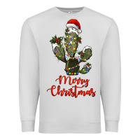 Dove Grey merry christmas cactus Premium Sweatshirt - RanaPortraitStore