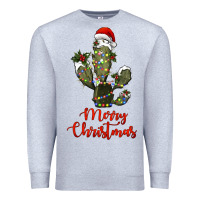Heather Grey merry christmas cactus Premium Sweatshirt - RanaPortraitStore