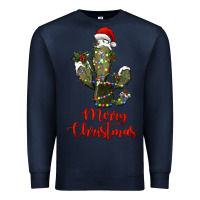 Navy merry christmas cactus Premium Sweatshirt - RanaPortraitStore