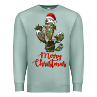 Seafoam merry christmas cactus Premium Sweatshirt - RanaPortraitStore