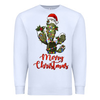 White merry christmas cactus Premium Sweatshirt - RanaPortraitStore