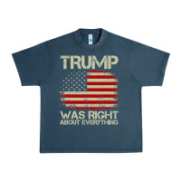 Midnight Navy vintage usa american flag trump was right about everything pullover ho Urban Heavy Tee - linhVisuals