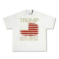 Pistachio vintage usa american flag trump was right about everything pullover ho Urban Heavy Tee - linhVisuals