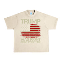 Sandshell vintage usa american flag trump was right about everything pullover ho Urban Heavy Tee - linhVisuals