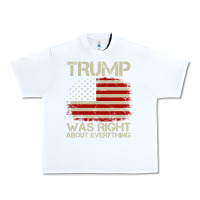 White vintage usa american flag trump was right about everything pullover ho Urban Heavy Tee - linhVisuals