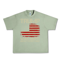 Oil Green vintage usa american flag trump was right about everything pullover ho Urban Heavy Tee - linhVisuals