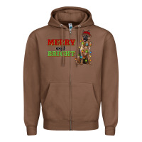 Chestnut merry and bright german shepherd Zipper Hoodie - RanaPortraitStore